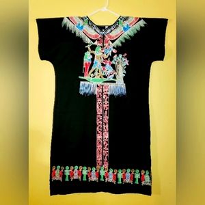 100% EGYPTIAN COTTON JELLABIYA (DRESS) with front and back print.